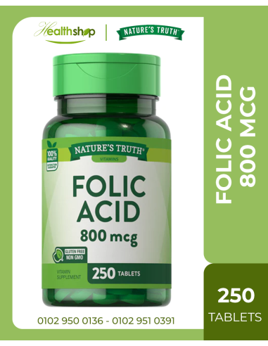 FOLIC ACID 800 MCG - 250 Tablets