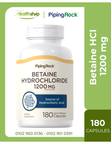 Betaine HCl, 1200 mg - 180 Quick Release Capsules