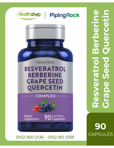 Resveratrol Berberine Grape Seed Quercetin Extract - 90 Capsules