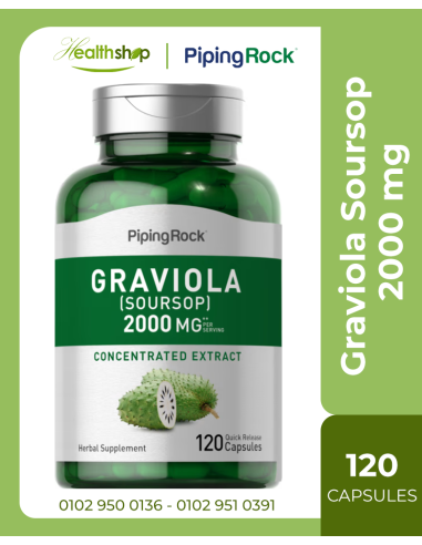 Graviola Soursop, 2000 mg (per serving) - 120 Quick Release Capsules