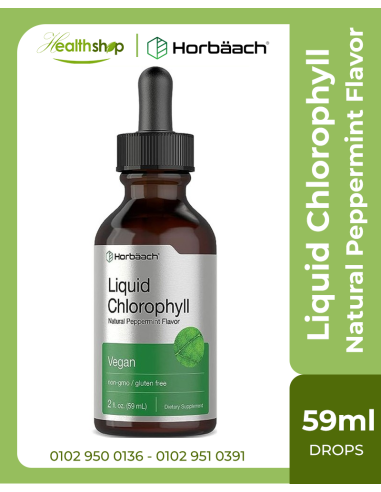 Liquid Chlorophyll Drops 59ml - Natural Peppermint Flavor