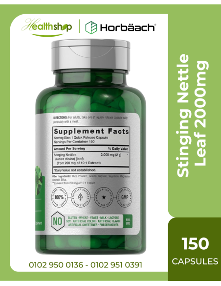 Stinging Nettle Leaf  2000mg - 150 Capsules