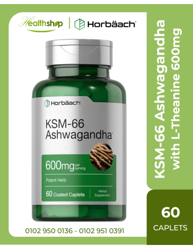 KSM-66 Ashwagandha with L-Theanine 600mg - 60 Caplets