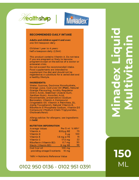 Minadex Multivitamin Liquid - 150ml