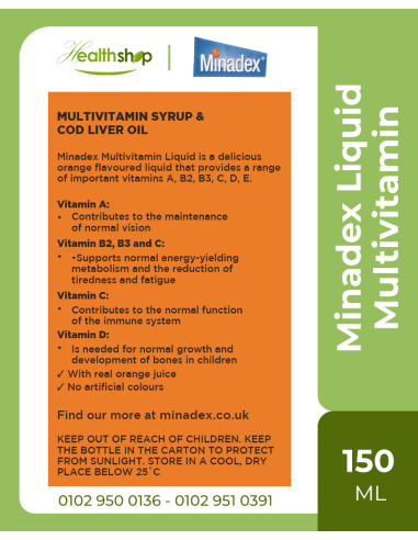 Minadex Multivitamin Liquid - 150ml