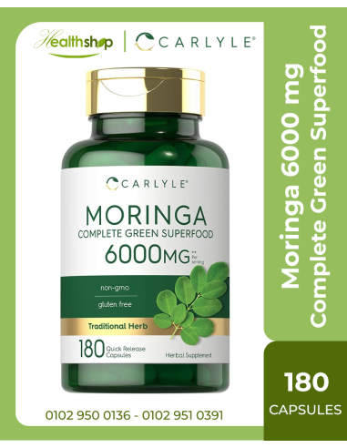 Carlyle Moringa Complete Green Superfood 6000 mg - 180 Capsules