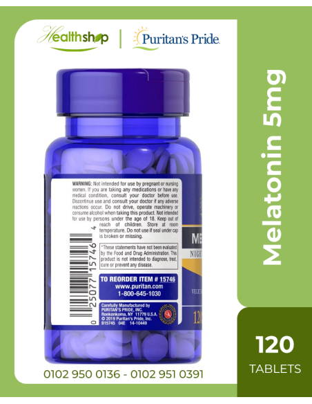 Melatonin 5mg - 120 Tablets  ( Best Before 2/2027 )