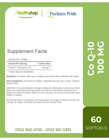 CoQ-10 100MG - 60 Softgels