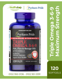 Triple Omega 3-6-9 Maximum Strength - 120 softgels ( Best...