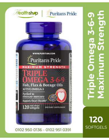 Triple Omega 3-6-9 Maximum Strength - 120 softgels