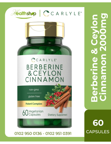 Berberine with Ceylon Cinnamon 2000mg - 60 Capsules