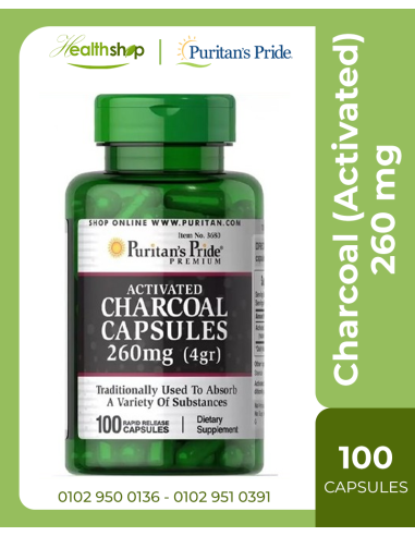 Charcoal (Activated) 260 mg - 100 Capsules