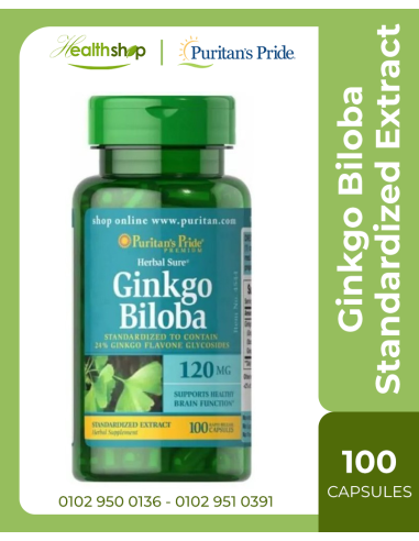 Ginkgo Biloba Standardized Extract 120 mg - 100 CAP