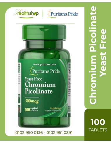 Chromium Picolinate 500 mcg Yeast Free - 100 Caplets