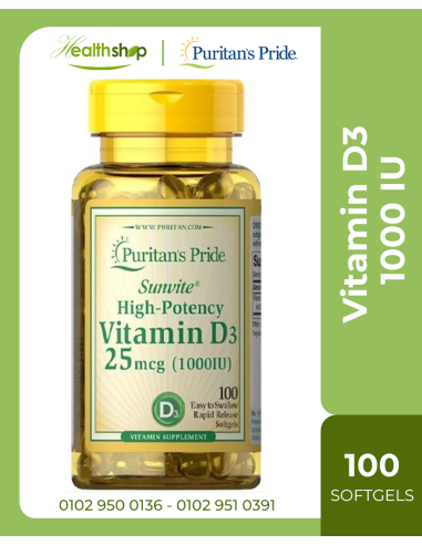 Vitamin D3 1000 IU 100 Softgels