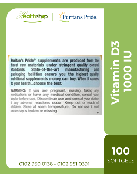 Vitamin D3 1000 IU 100 Softgels