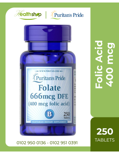 Folic Acid 400 mcg - 250 Tablets