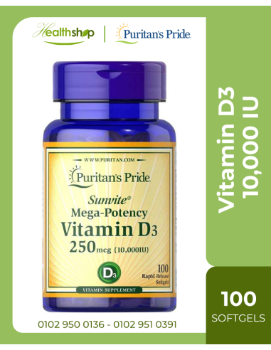 Vitamin D3 10,000 IU /100 Softgels