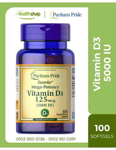 Vitamin D3 5000 IU /100 Softgels