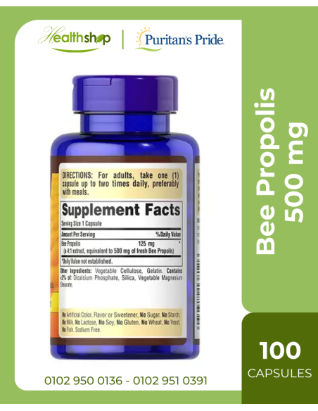 Bee Propolis 500 mg -100 Capsules