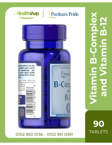 Vitamin B-Complex and Vitamin B-12 90 Tablets