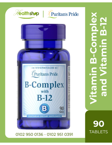 Vitamin B-Complex and Vitamin B-12 90 Tablets