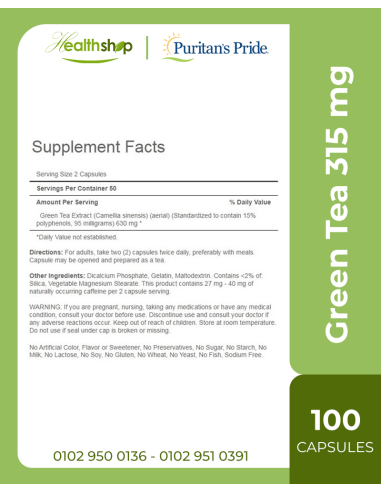 Green Tea - Standardized Extract 315 mg - 100...