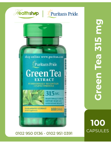 Green Tea - Standardized Extract 315 mg - 100 Capsules ( Best Before 1/2027 )