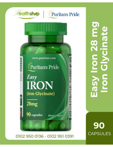 Easy Iron 28 mg (Iron Glycinate) - 90 Capsules