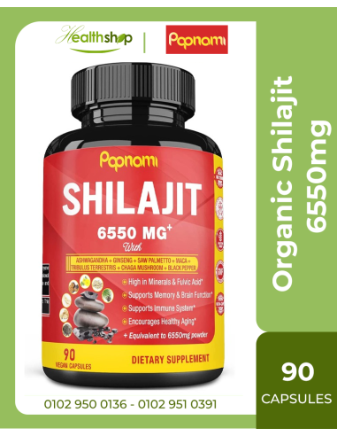 Papnami Organic Shilajit Extract Capsules 6550mg - 90 capsules