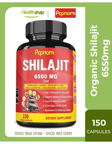 Papnami Organic Shilajit Extract Capsules 6550mg - 150 capsules