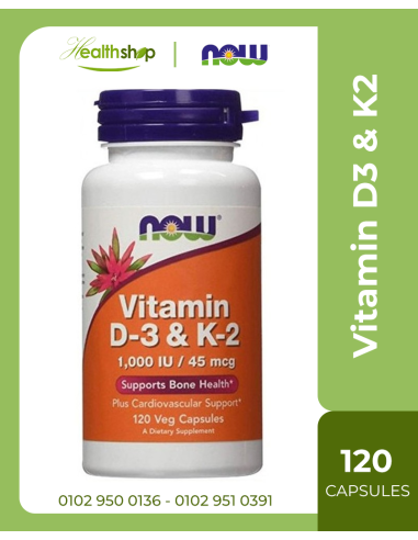 Vitamin D3 & K2 - 120 Veg Capsules