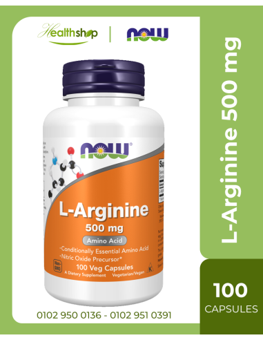 L-Arginine 500 mg - 100 Veg Capsules