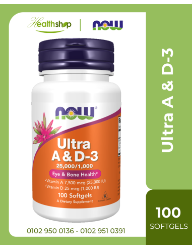 Ultra A  25,000  & D-3 1,000 - 100 Softgels