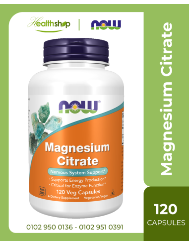 Magnesium Citrate  Nervous System Support  - 120 Veg Capsules