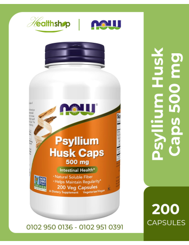 Psyllium Husk Caps 500 mg - 200 Veg Capsules