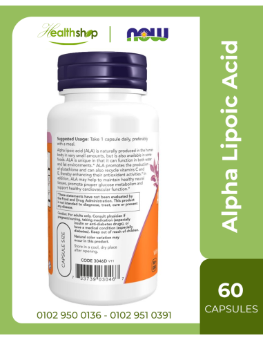 Alpha Lipoic Acid 600mg - 60 Capsules