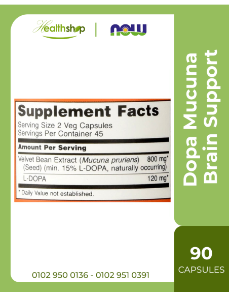 Dopa Mucuna Brain Support - 90 Veg Capsules