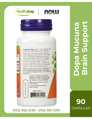 Dopa Mucuna Brain Support - 90 Veg Capsules