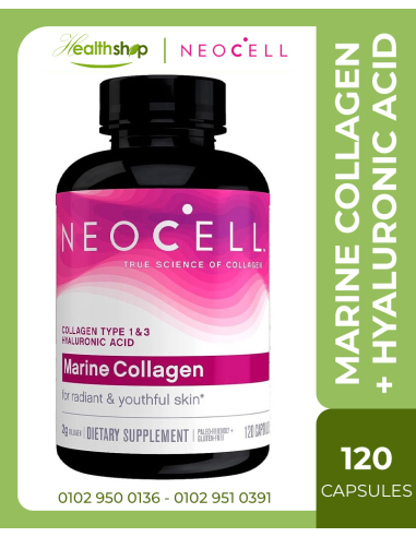 Neocell Marine Collagen plus Hyaluronic Acid Capsules 2000mg, 120 Count