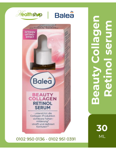 Balea Beauty Collagen Retinol serum supports collagen production visible wrinkle reduction tightens and defines contours - 30ml