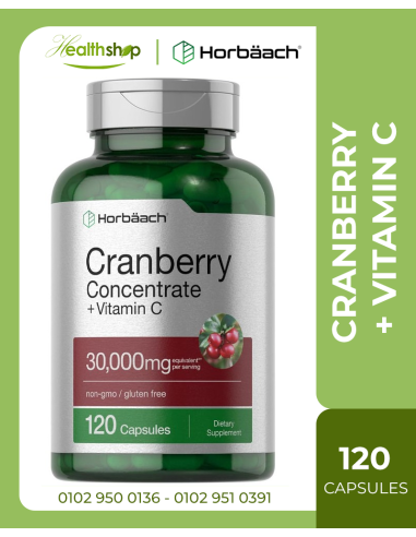 Cranberry Concentrate + Vitamin C 30,000mg - 120 Capsules