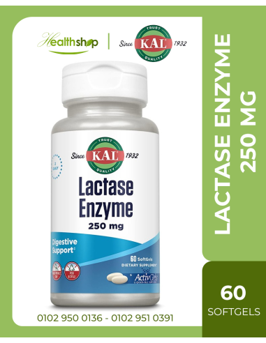 KAL Lactase Enzyme 250 mg - 60 Softgels | Others | Digestive system  |