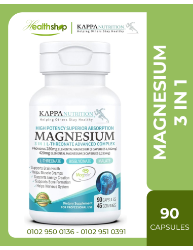 Kappa Magnesium, L-Threonate, Bisglycinate Chelate and Malate - 90 Capsules