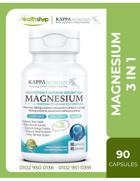 Kappa Magnesium, L-Threonate, Bisglycinate Chelate and Malate - 90 Capsules