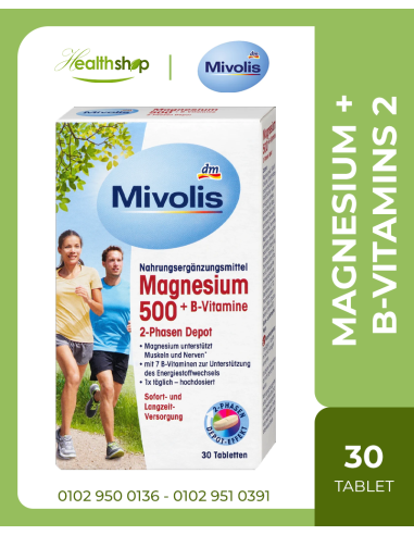 Mivolis Magnesium 500 + B-Vitamins 2-Phase Depot  - 30 tablets