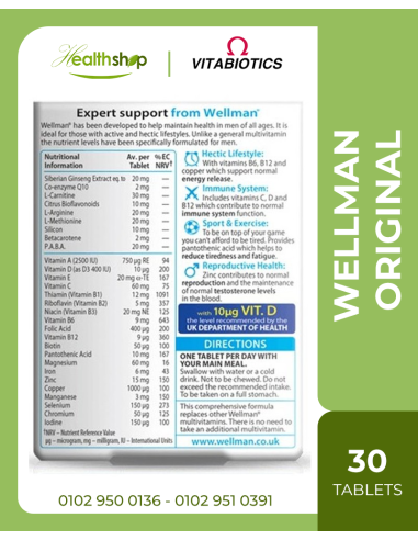 Wellman Original 30 Tablets