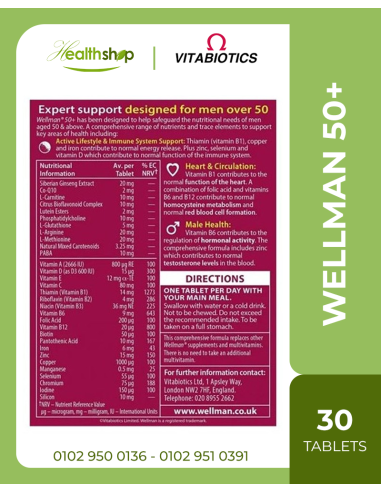 Wellman 50+ - 30 Tablets