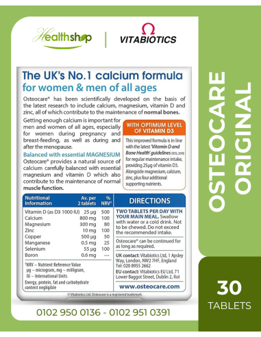 Osteocare Original - 30 tablets
