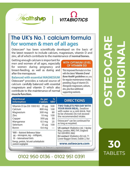 Osteocare Original - 30 tablets